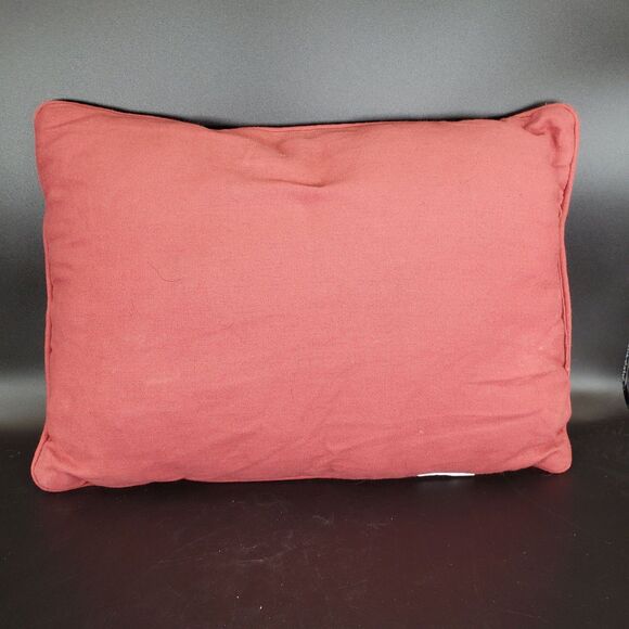 Vintage Fall Scarecrow Pillow Needlepoint 17x12.5 Harvest Autumn Decor - Picture 2 of 5